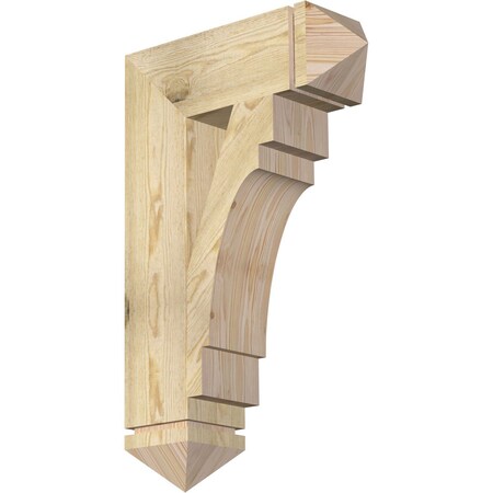 Ekena Millwork Merced Arts & Crafts Rough Sawn Bracket, Douglas Fir, 6"W x 20"D x 32"H BKT06X20X32MRC03RDF